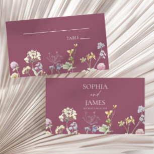 Wildflower Wild Flowers Floral Wedding  Place Card