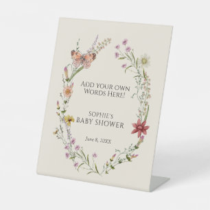 Wildflower Wishes Baby In Bloom Add Your Own Words Pedestal Sign