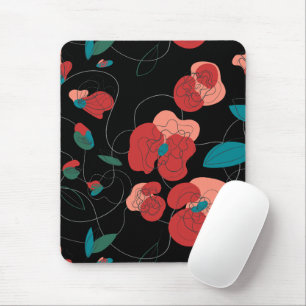 Wildflower Wonderland Stylised Flowers pattern Mouse Mat
