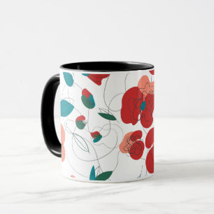Wildflower Wonderland Stylised Flowers pattern Mug