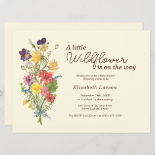 Wildflower Woodland Baby Shower  Invitation