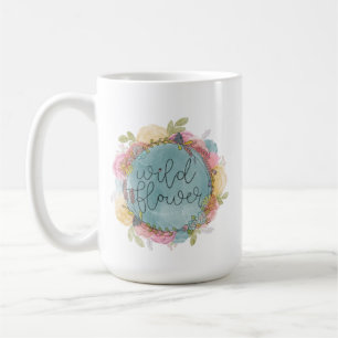 Wildflower Wreath Floral Coffee Mug