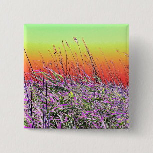 WILDFLOWERS 15 CM SQUARE BADGE