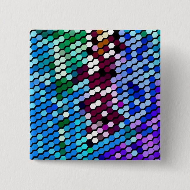 WILDFLOWERS 15 CM SQUARE BADGE (Front)