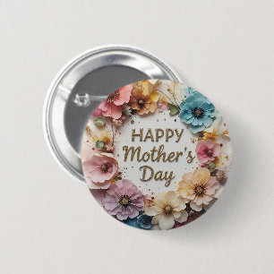 Wildflowers 3D Mother´s Day 6 Cm Round Badge