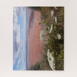Wildflowers Above the Tidal Shore Jigsaw Puzzle