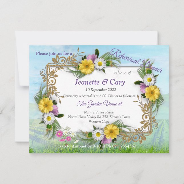Wildflowers against a Blue Sky Invitation (Front)