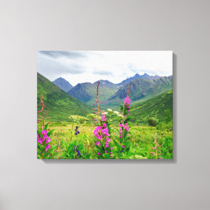 Wildflowers Alaskan Valley Canvas Print