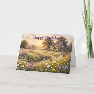 Wildflowers and a Cute Cottage Card