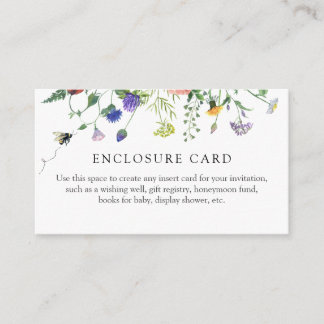 Wildflowers and Bee Shower Enclosure Card