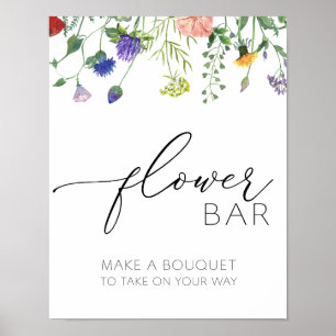 Wildflowers and Bees Flower Bar Sign