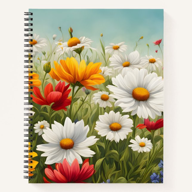 Wildflowers and Blue Sky Notebook (Front)