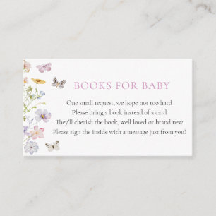 Wildflowers and Butterflies Books for Baby Enclosure Card