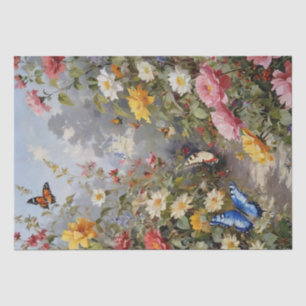 Wildflowers and Butterflies Decoupage Tissue Paper