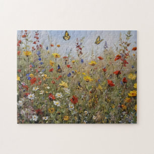 Wildflowers and Butterflies Jigsaw Puzzle