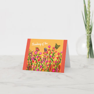 "Wildflowers and Friends" Thinking of You card
