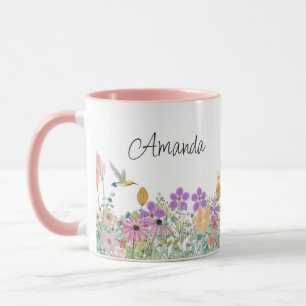 Wildflowers and Greenery Floral Coffee Mug
