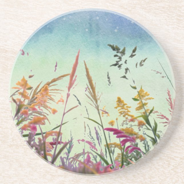 Wildflowers And Stars Coaster (Front)