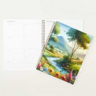 Wildflowers and Stream in Spring Valley Planner