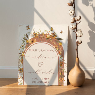 Wildflowers Arch Advice and Wishes Wedding Sign
