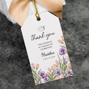 Wildflowers Arch Photo Graduate Thank You Gift Tags