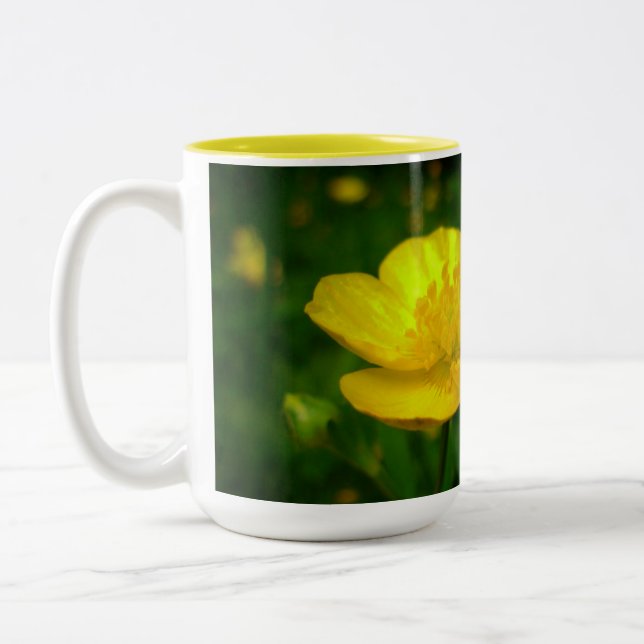 Wildflowers Art Coffee Cup Buttercup Flower Cup (Left)