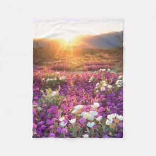 Wildflowers at sunset Anza-Borrego Desert Fleece Blanket
