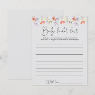 Wildflowers Baby bucket list