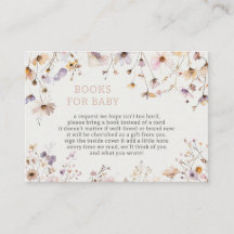 Wildflowers Baby Girl Baby Shower Book Request