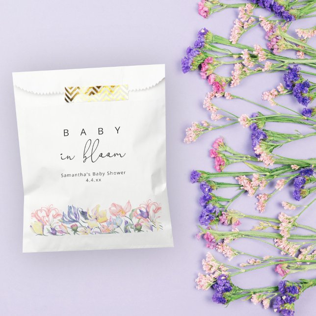 Wildflowers - Baby in bloom baby shower Favour Bags (Creator Uploaded)
