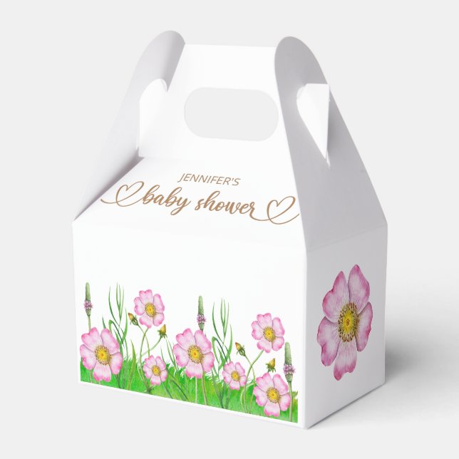 Wildflowers baby in bloom Baby shower Favour Box (Front Side)