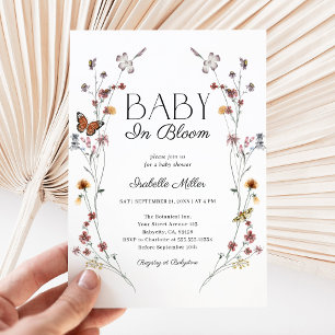 Wildflowers Baby in Bloom Baby Shower Invitation
