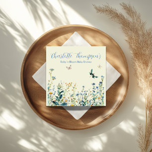 Wildflowers baby in bloom baby shower  napkin