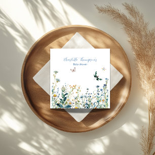 Wildflowers baby in bloom baby shower napkin