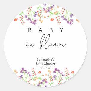 Wildflowers - Baby in bloom Classic Round Sticker