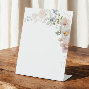 Wildflowers Baby in Bloom Elegant Modern Pedestal Sign