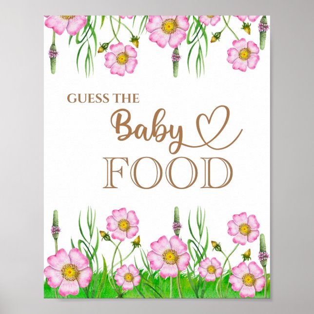 Wildflowers Baby in Bloom “Guess the Baby Food”  Poster (Front)