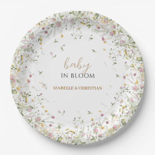 Wildflowers Baby in Bloom Paper Plate