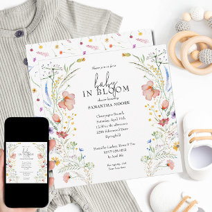 Wildflowers Baby in Bloom Shower Invitation