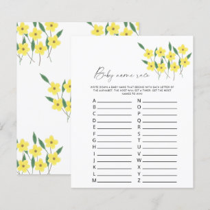 Wildflowers Baby name race game