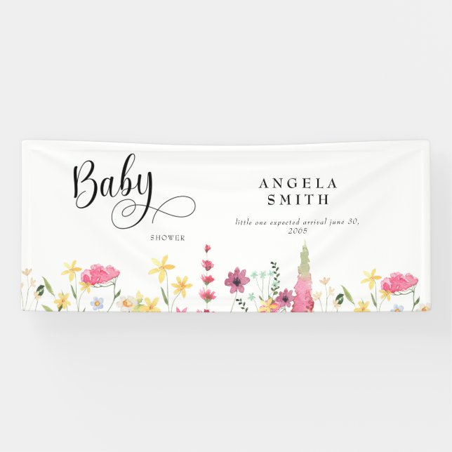 Wildflowers Baby Shower  Banner (Horizontal)