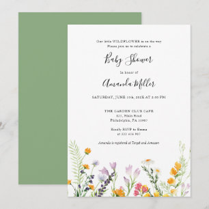 Wildflowers Baby Shower Boho Spring Save The Date