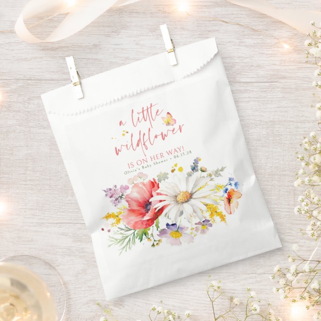 Wildflowers Baby Shower Favour Bags (Clipped)