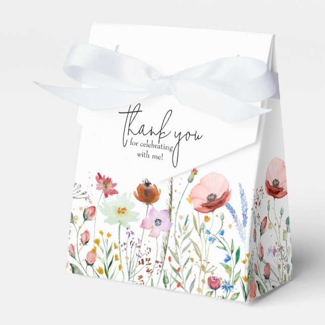 Wildflowers Baby Shower Favour Box (Front Side)