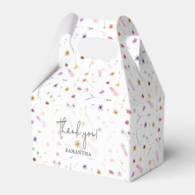 Wildflowers Baby Shower Favour Box (Front Side)