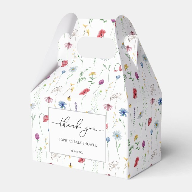 Wildflowers Baby Shower Favour Box (Front Side)