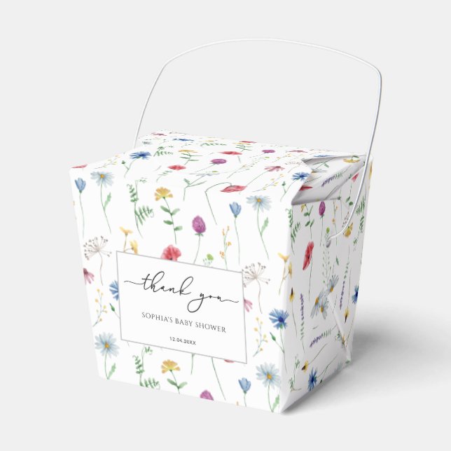 Wildflowers Baby Shower Favour Box (Front Side)