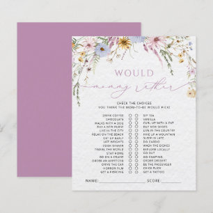 Wildflowers Baby Shower Game