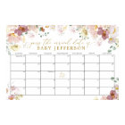 Wildflowers Baby Shower Guess Due Date Calendar