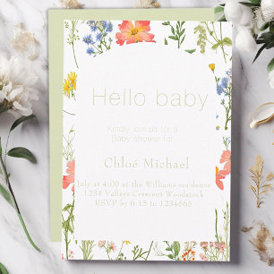 wildflowers Baby shower  Invitation